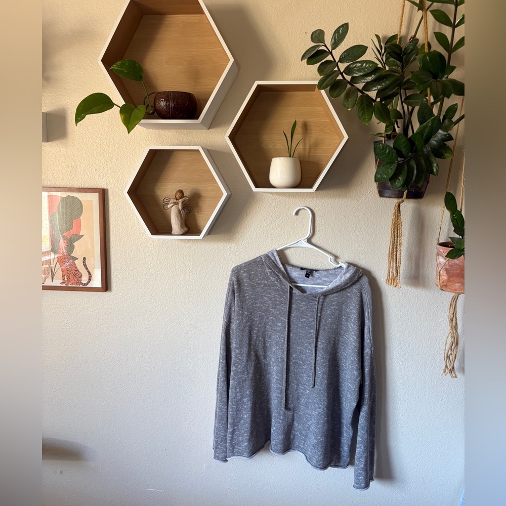 Eileen Fisher Gray Women's Hoodie Sweater